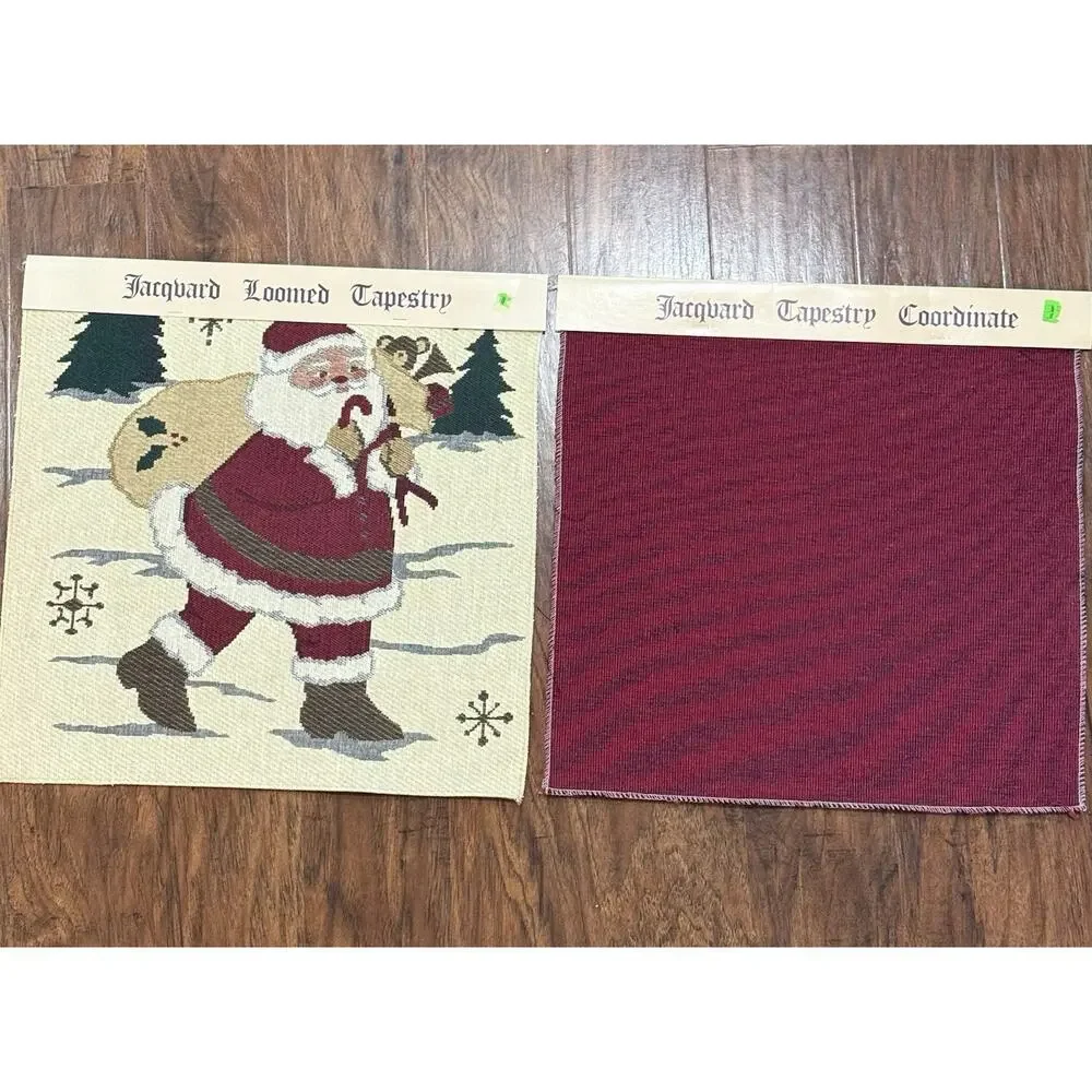 9 NOS New Assorted Christmas Holiday Decorative Sew Craft Pillow Tapestry Panels